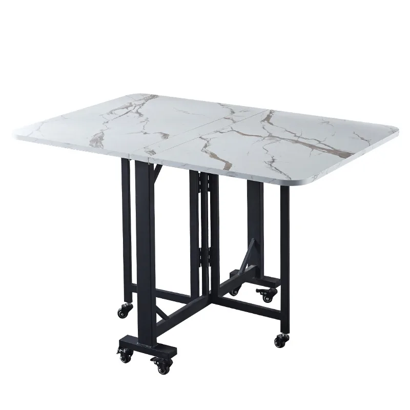 Folding dining table Square rental room portable removable simple home folding eating