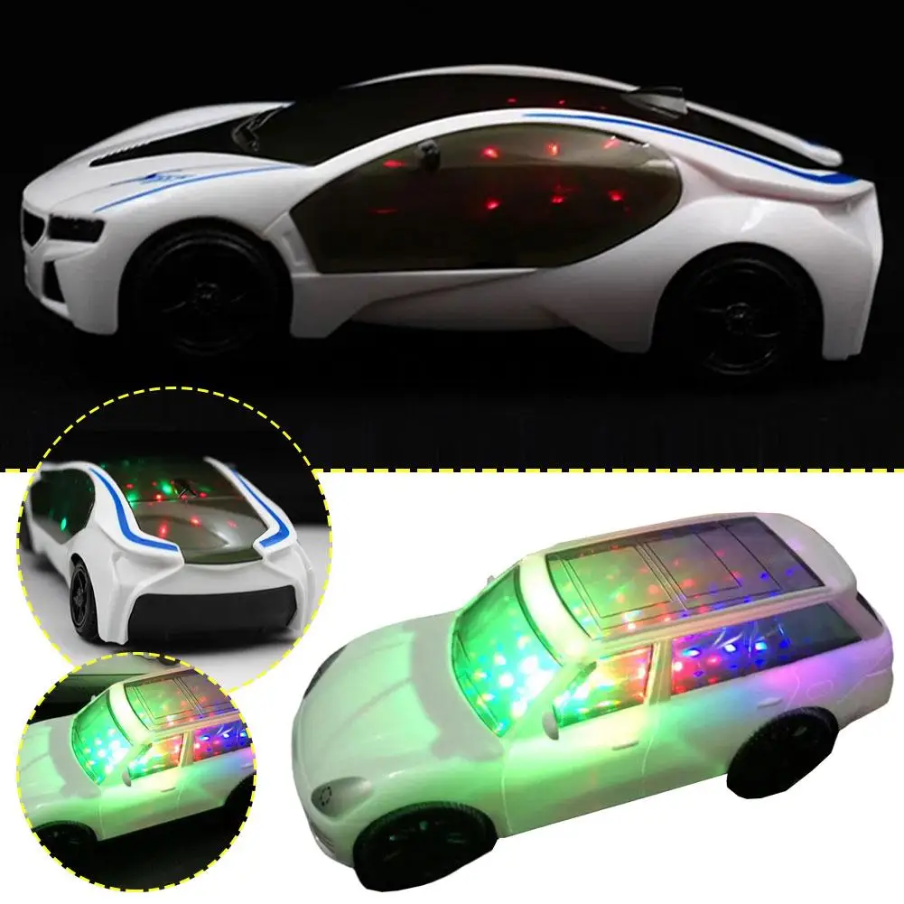 Led Car Toys Flashing Light Electric Universal Car Toys Music Sound Toy Car For Kids Children Gifts O3b9