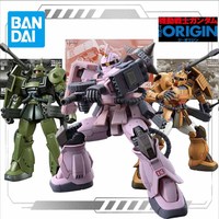 Bandai Original Model Kit GUNDAM HG 1/144 PINK PANTHER FORCES ZAKU Anime Action Figure Assembly Model Toy Gift for Boys