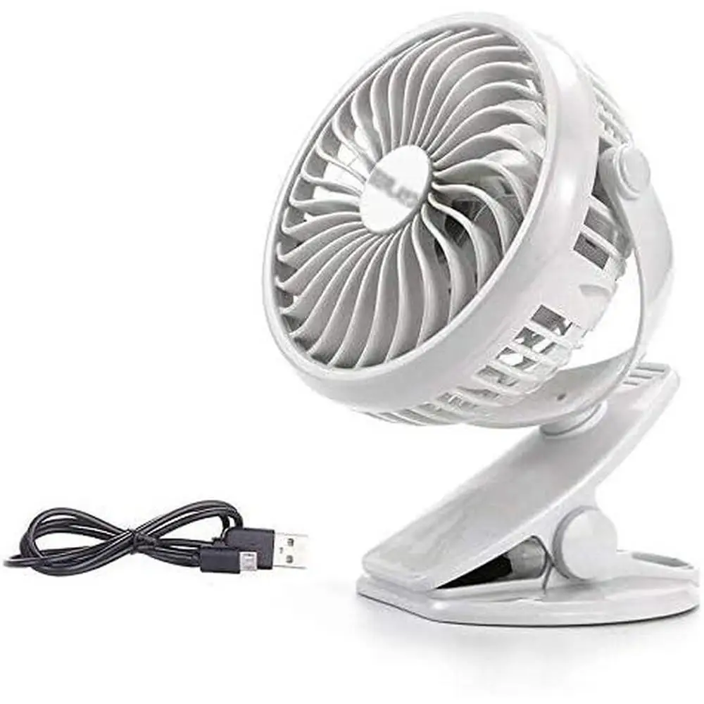 Mini Desk Fan with Universal Srial Bus Clip portable air cooler 2600mAh For Car Truck Ship RV outdoor activities travel