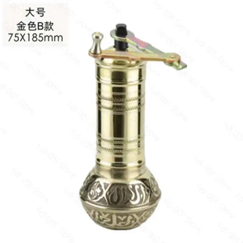 Kitchen Accessories and Gadgets Grinder with Adjustable Food Grade Core Gear Crank System Copper Salt Pepper Mill