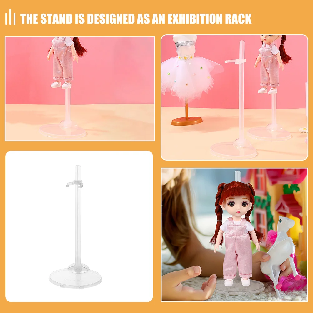 6 قطع من حوامل العرض الشفافة لحاملي الدعم الواضحة، حامل دعامة لشخصية الحركة، سهل التجميع للمتجر و