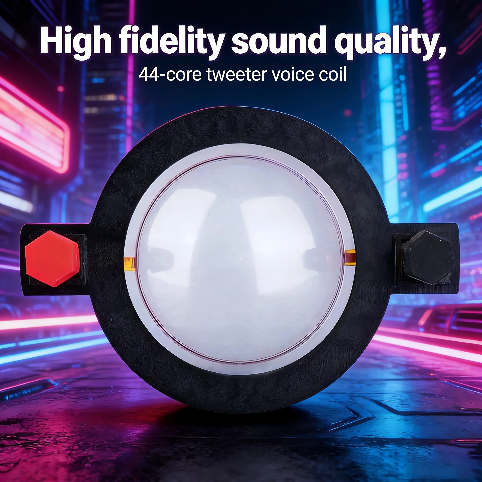 44MM speaker high fidelity core diaphragm parts, white short bracket treble voice coil, high frequency speaker
