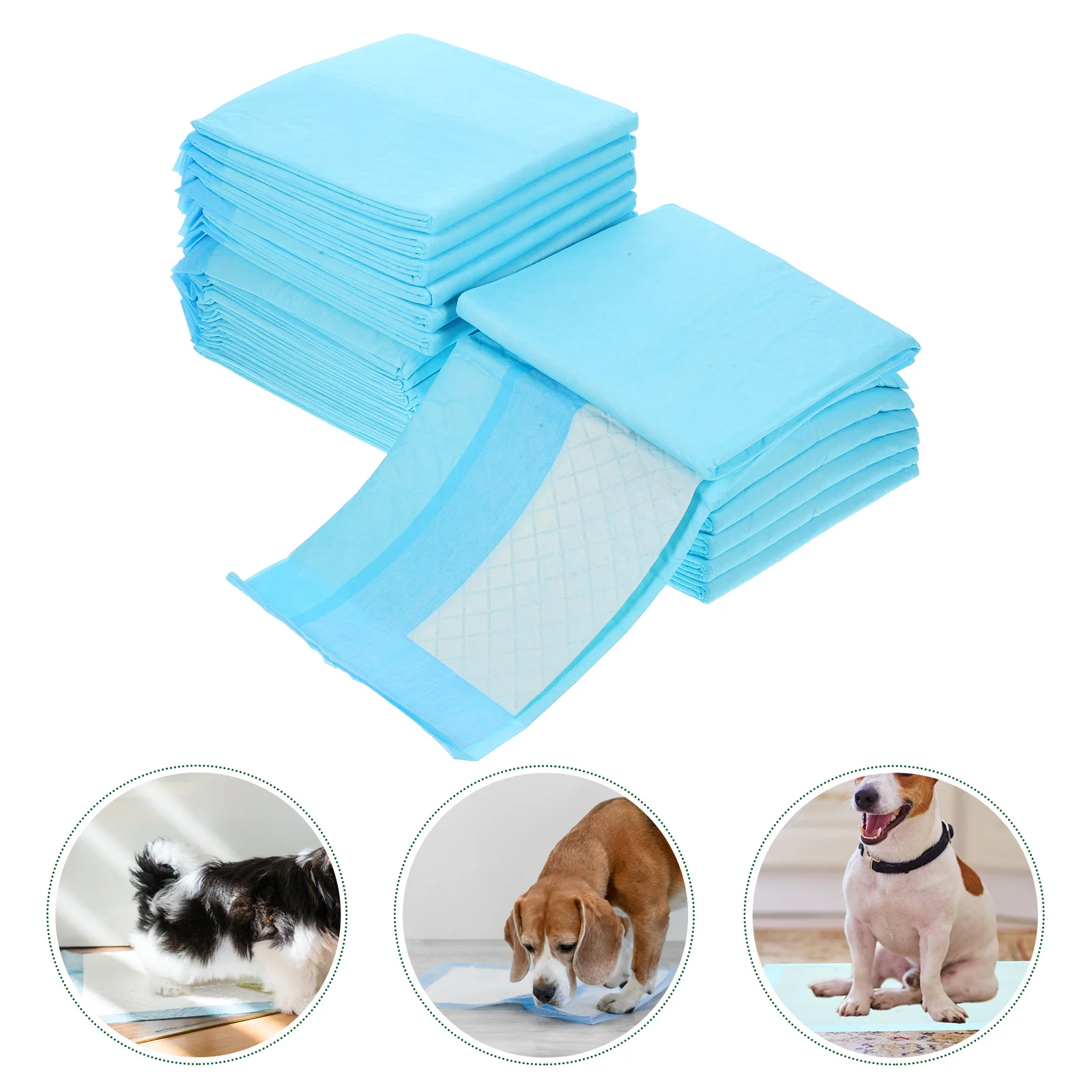 

40/100pc Super Absorbent Puppy Dog Training Pee Pads Disposable Healthy Nappy Mat For Cat Dog Diapers Quick-dry Surface Mat