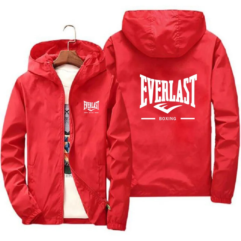 EVERLAST 복싱 남성용 후드 바람막이, 비옷, 등산 스포츠, 캐주얼 하이 퀄리티 재킷, 럭셔리 브랜드, 신제품