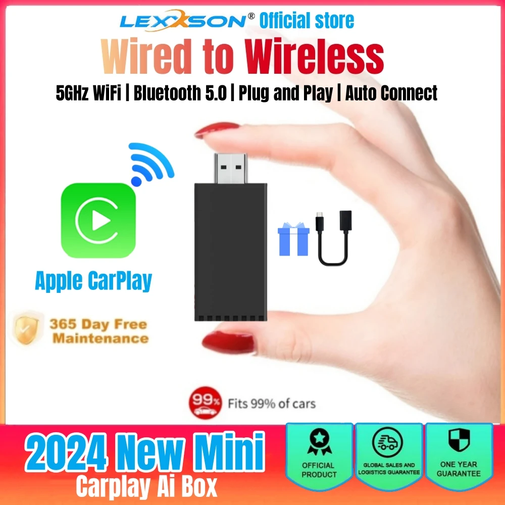 Nuovo Wireless CarPlay Android Auto Wireless Adapter 5G Wifi Smart Mini Box Plug And Play WiFi Fast Connect universale per Nissan