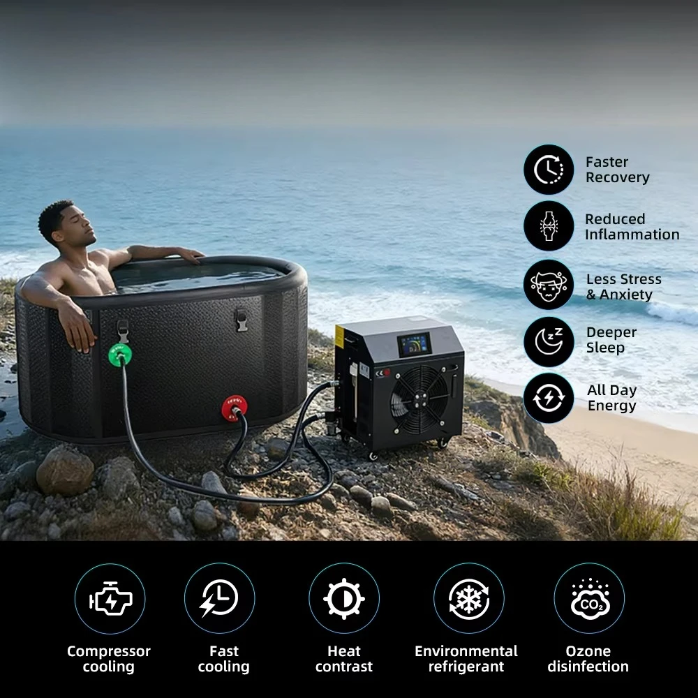 Commercial Large Cold Ice Bath Tub Foot Massager with Cryotherapy Cooling System