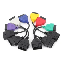 6 Color Auto OBD2 Connector Diagnostic Adapter Cable Accessory DC 12V OBD2 Extension Cable Fit For Chrysler Jeep Dodge FIAT