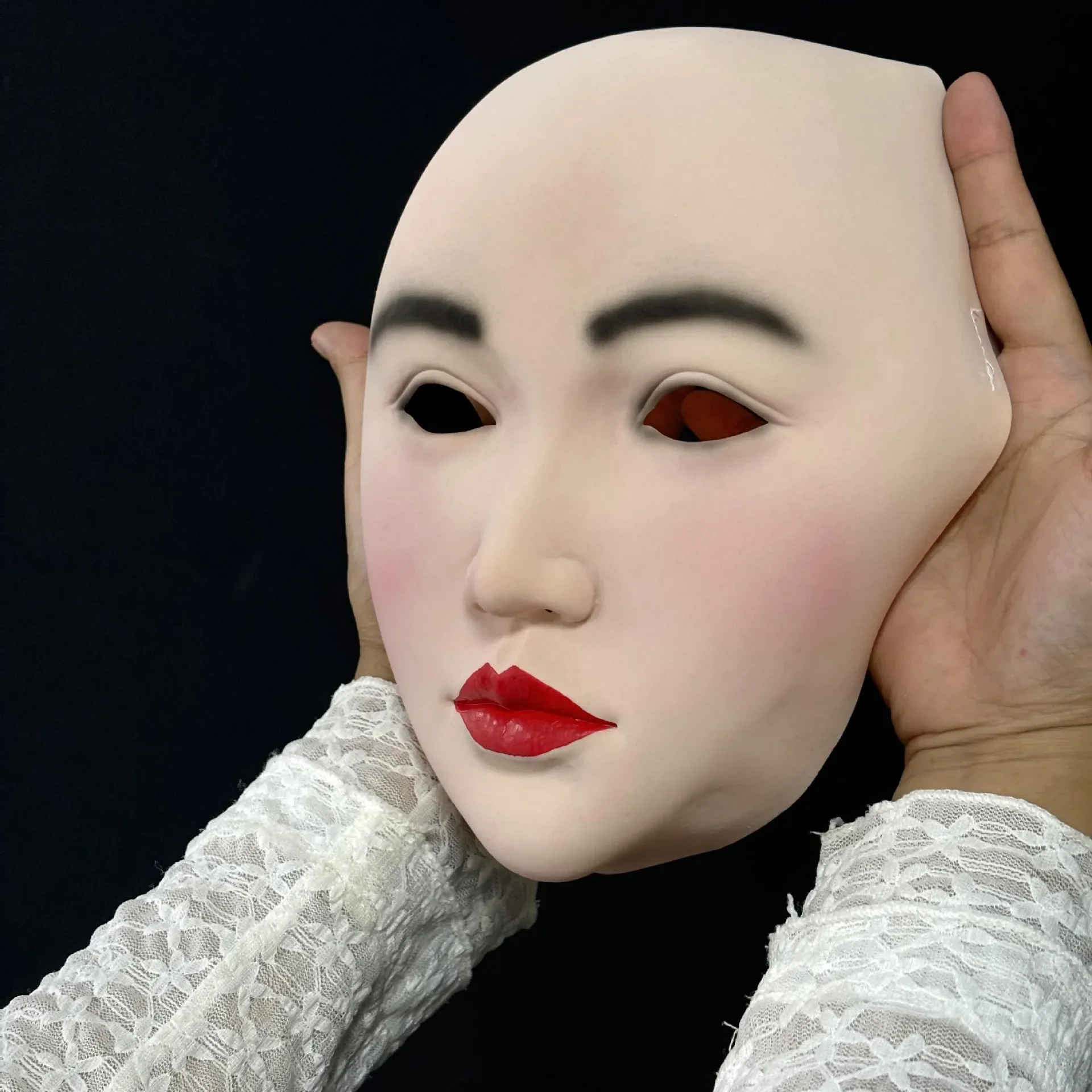 New Realistic Sexy Party Masquerade Skin Girl Mask Female Latex Beauty Face Mask Cosplay Transgender Crossdress Shemale Adults