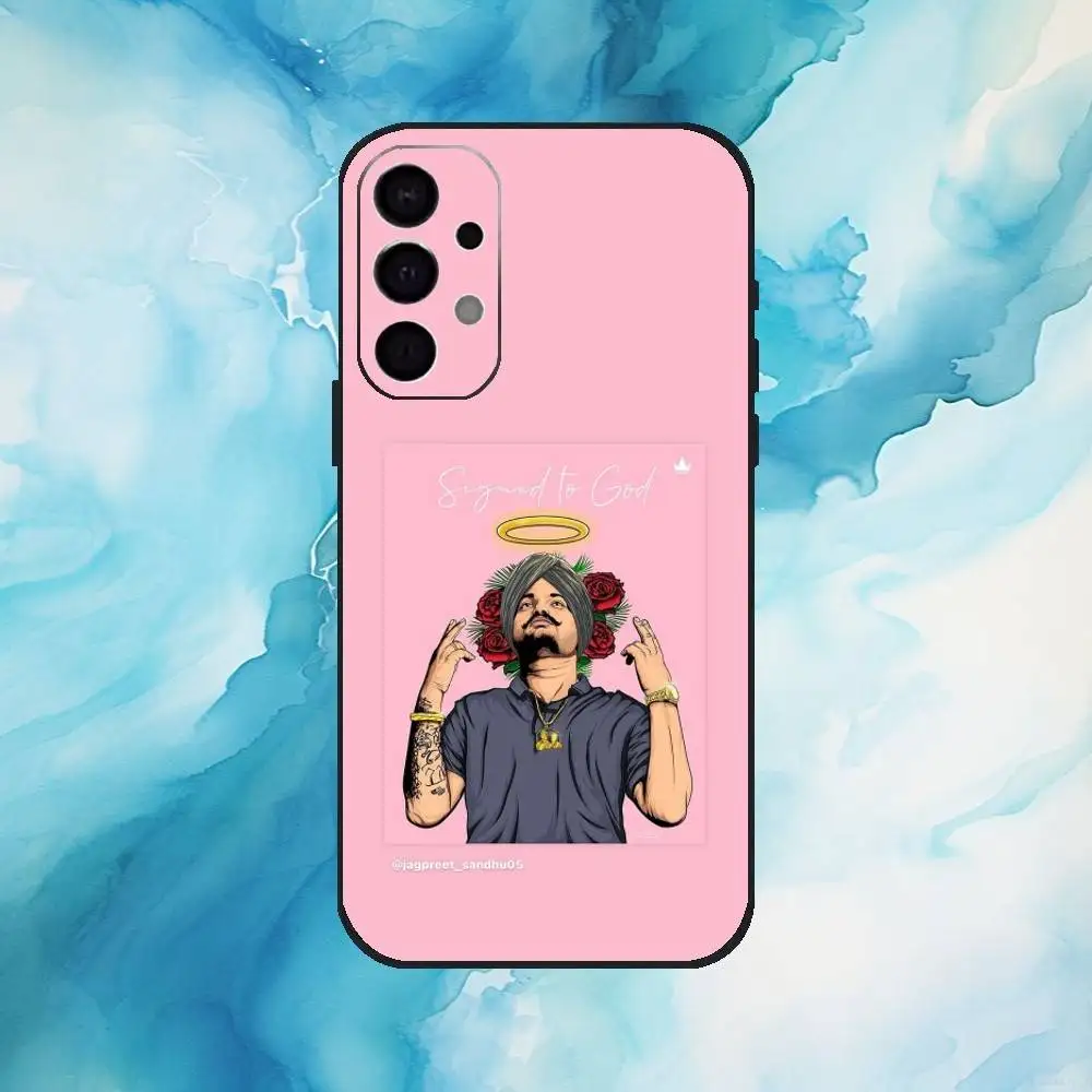 حافظة لهاتف مغني الراب S-Sidhu Moose Wala لهاتف سامسونج S25، S24، S21، S22، S23، S30، Ultra، S20، Plus، Fe، Lite، Note، 10,9,5G غطاء أسود