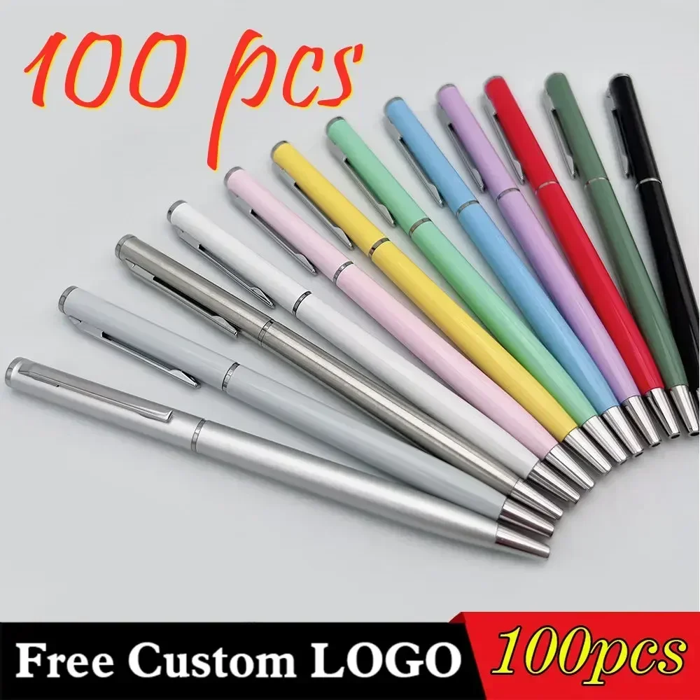 100 stuks nieuwe Elite reclame pen gratis aangepast LOGO metalen balpen belettering naam groothandel hotel geschenk pen kantoorbenodigdheden