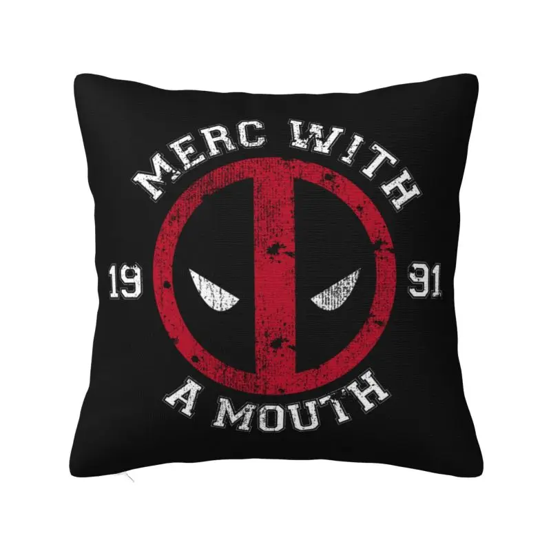 Custom Nordic Deadpool Merc With A Mouth Cushion Cover Velvet Pillow Case