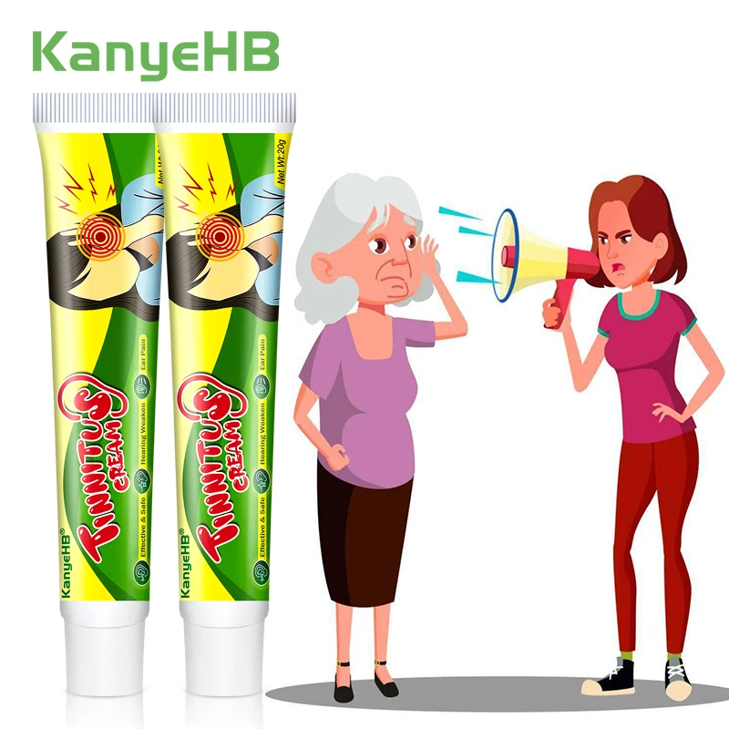 2pcs Tinnitus Treatment Cream Relief Ear Pain Headache Improve Deaf Restore Hearing Medical Herbal Ointment Health Care A1035