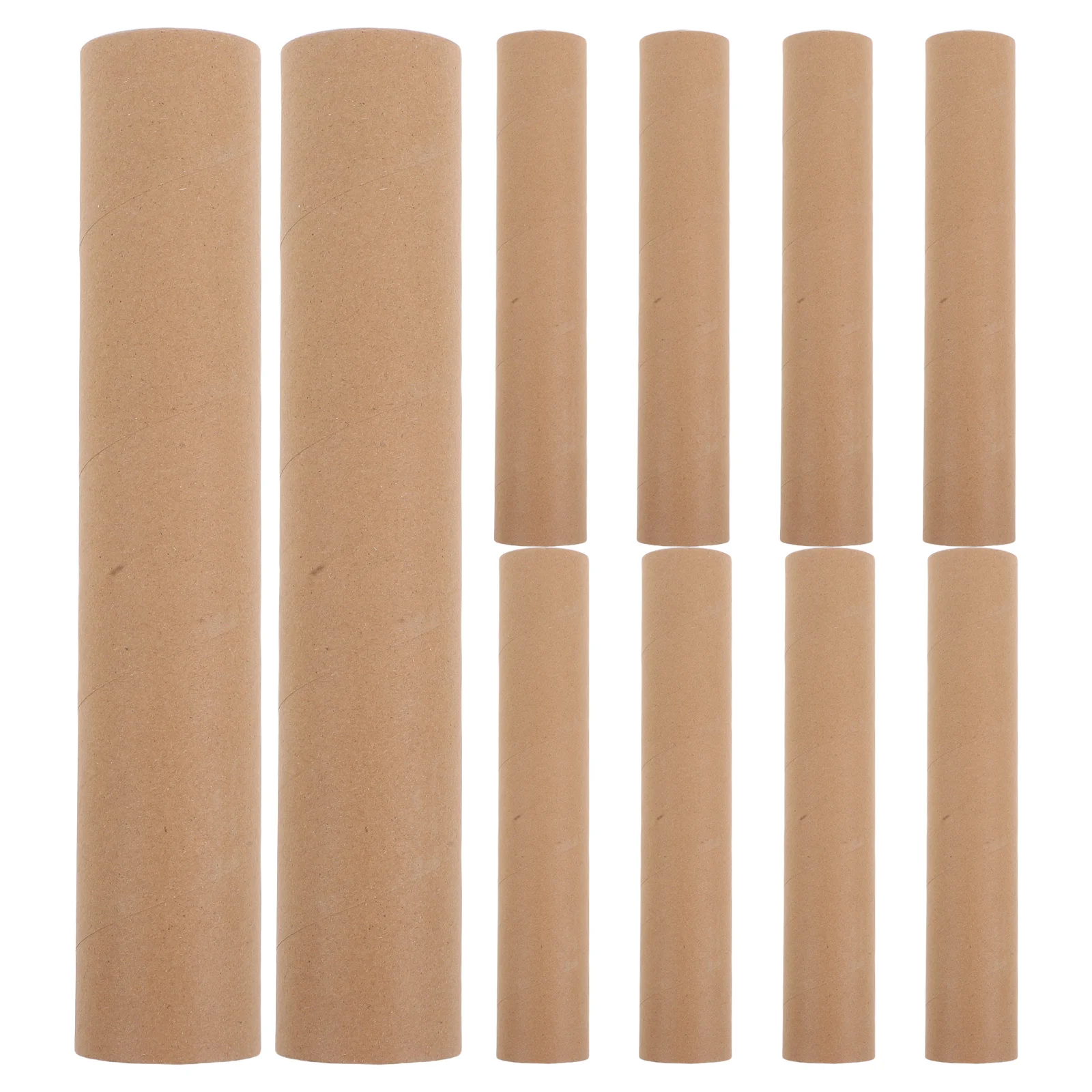 10Pcs Kraft Mailing Tubes Cardboard Tubes White Caps Secure Closure for Shipping Posters Drawings Storage Packing Supplies