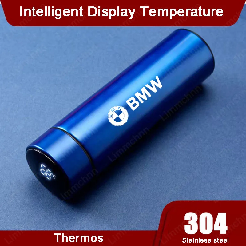 Stainless Steel Intelligent Temperature Measuring For BMW M E46 E90 E60 F10 F30 E39 F20 M2 M3 M5 M6 Car Logo Style Thermos Cup