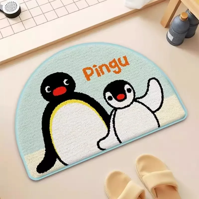 

Серия Pingu, имитация кашемира, ковер, напольный коврик для туалета, ванной комнаты, впитывающий кухонный нескользящий коврик для ног, плюшевая дверь