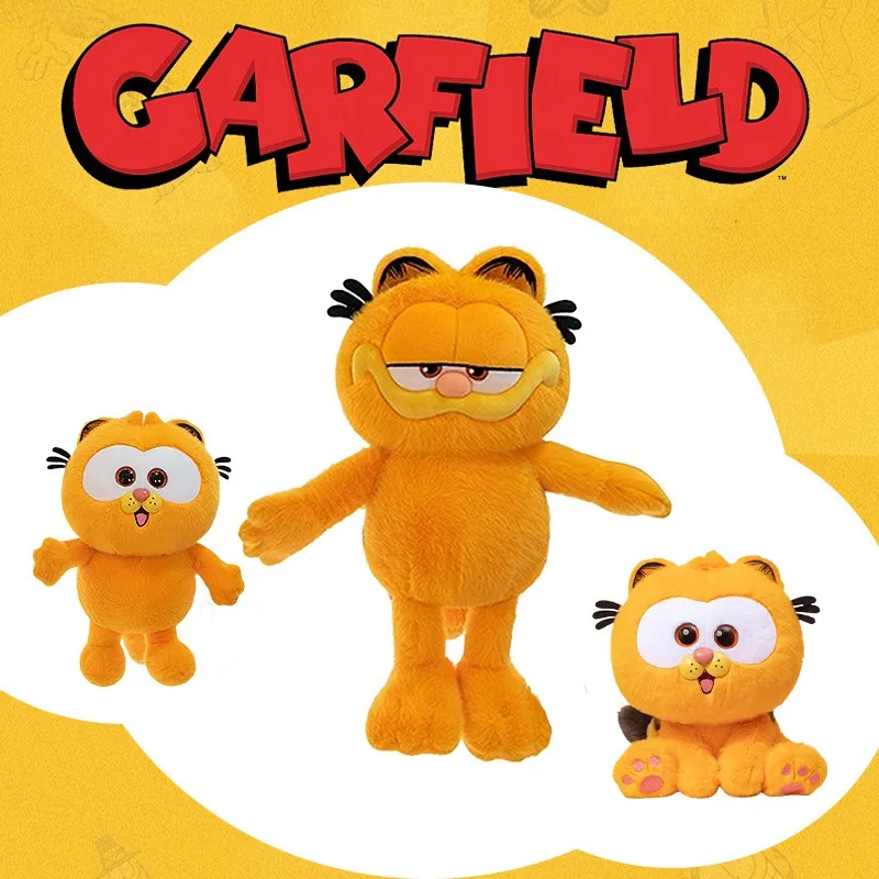 

New Cute Cartoon Garfield Plush Toy 10-30cm Garfield Cat Teen Adult Version Stuffed Doll Anime Plushie Christmas Birthday Gifts