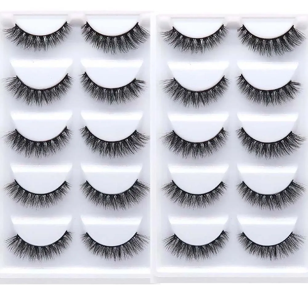 13different styles 5Pair 100% Real 3D Mink Lashes Soft Natural False Eyelashes Makeup Long Eye Lashes Eyelash Extension cilios