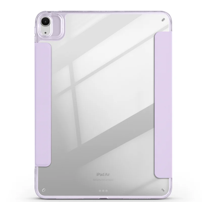 For iPad 11 A16 10th Case Clear Acrylic Hard Back PU Leather Magnetic Stand Cover for iPad A16 11th Generation 2025 Case Coque