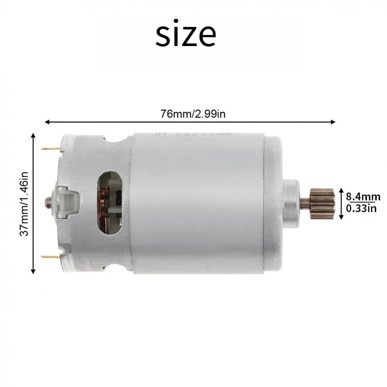 RS550 12-Tooth DC Motor, Fit for Milwaukee Dewalt Makita Bosch, 10.8V-25V Lithium Drill Screwdriver Replacement Part