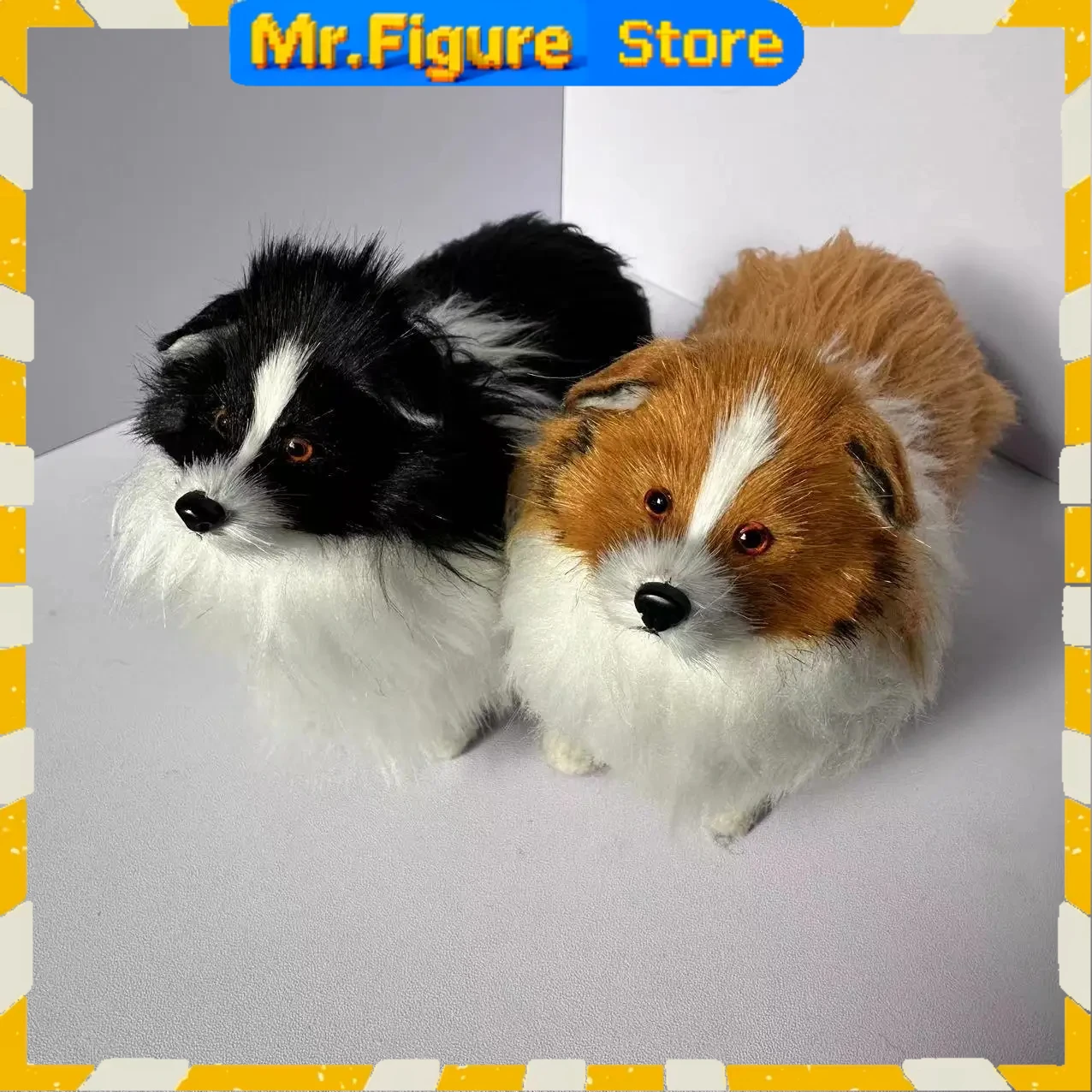 Simulated Shepherd Dog Border Collie Animal Model Decor Mascot Crafts Figurine Ornament Action Figure Display Collection Gifts