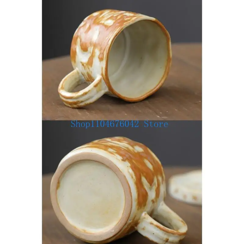 5asd Ceramic Cup With Ergonomic Handle For Coffee Heat Insulating Multipurpose Daily Use Elegant Breakfast Mug