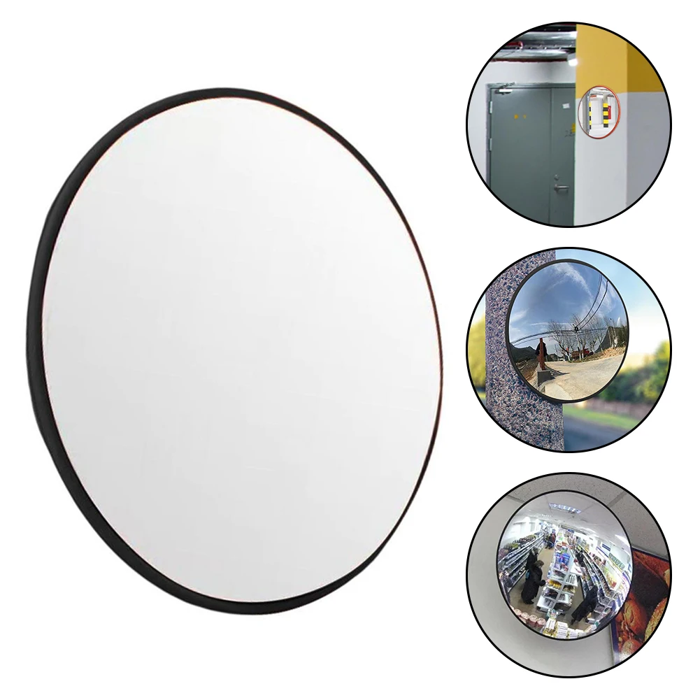 Convex Mirror Adjustable Traffic Mirror 45,30cm Wide Angle Mirror Convex Round 1PCS Outdoor Traffic Wide Angle Lens