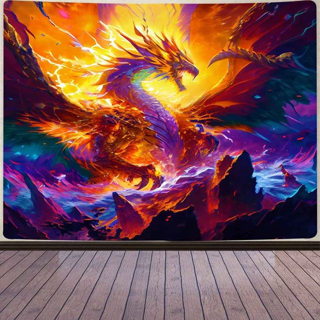 Dragon Tapestry Fantasy Gothic Animal Wall Tapestry Medieval Dragon Tapestry Art Tapestries Beach Blanket for Livingroom Bedroom AliExpress 15