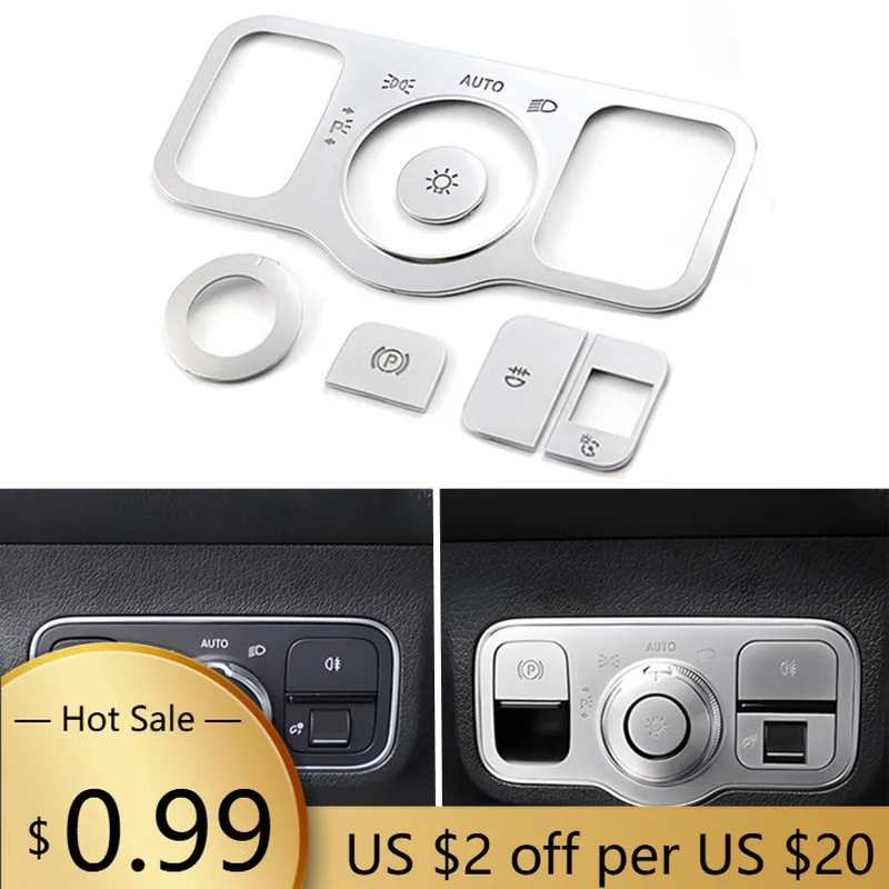 

Steering Covers Car Headlight Switch Button Cover Trim For Mercedes Benz C Class W177 CLA-Class C118 2018-2023 B-Class W247 20