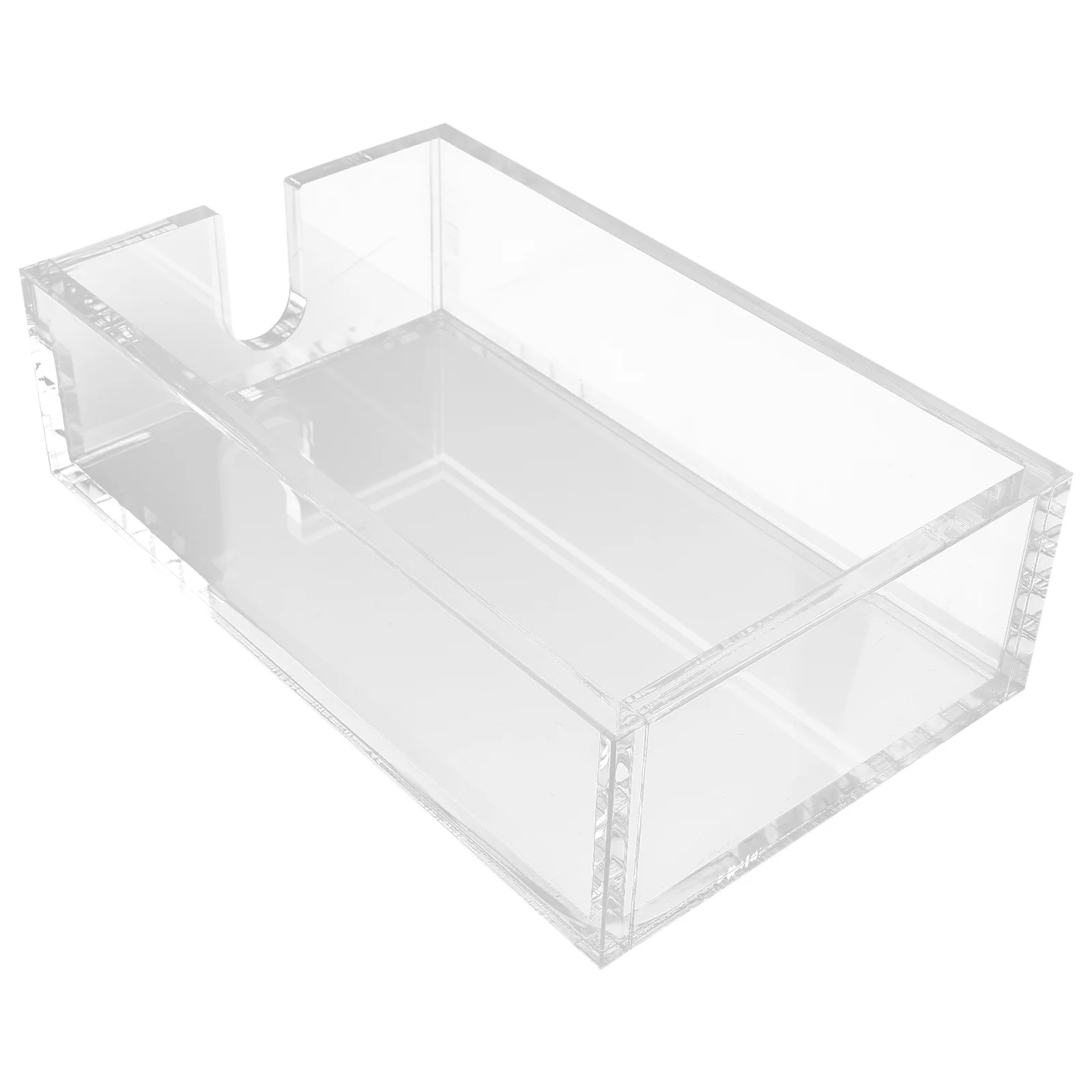 

Transparent Acrylic Tissue Box Square Multi-Function Desktop Napkin Holder Household Paper Storage Tissue Box