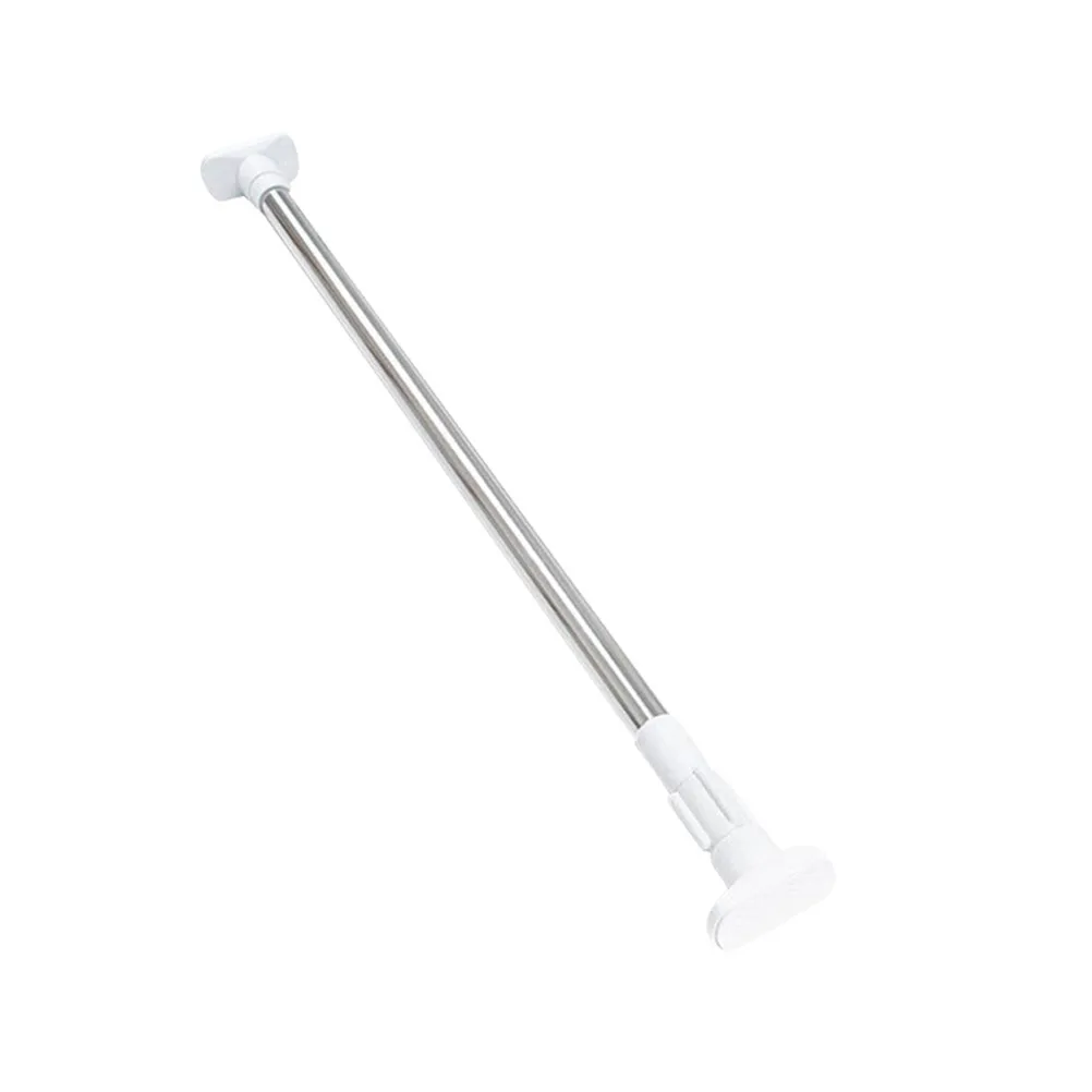 

Adjustable 50 80cm Telescopic Clothes Rod Stainless Steel Bath Rack Windproof Anti Rust Home Use Curtain Pole Holder