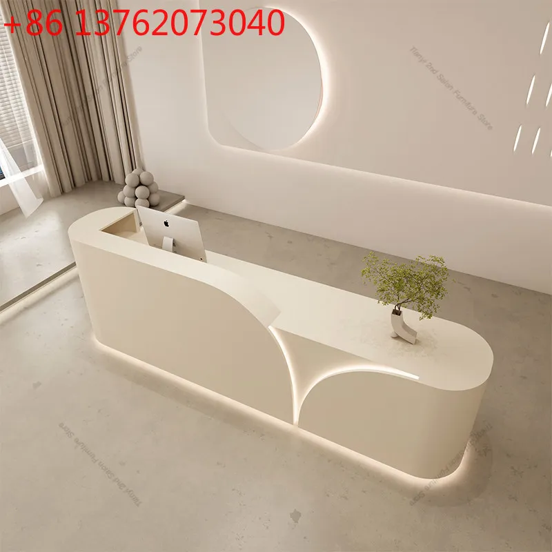 

Кассовый прилавок в скандинавском стиле, простой современный дизайн для магазина одежды, барная стойка, креативный дизайн, офисная мебель