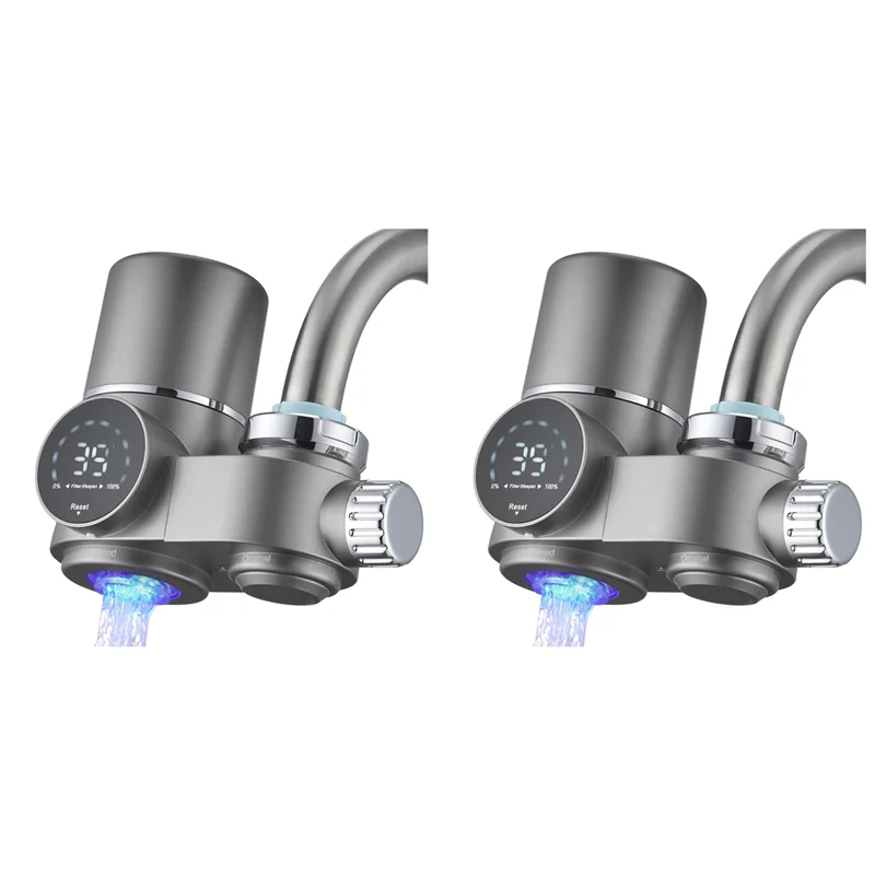 

Фильтр для воды ABZS 2X, очиститель воды со светодиодным дисплеем для уменьшения свинца, хлора и тяжелых металлов, фильтр для воды для раковины