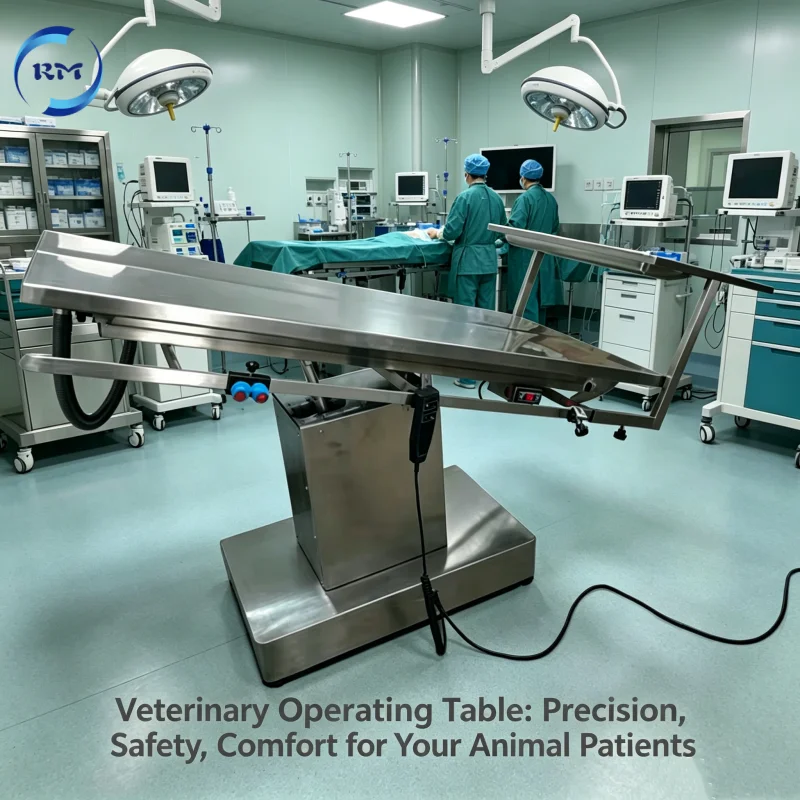 Waterproof Polished Vet Operating Table with Complete Infusion Support Accessories for Veterinary Hospital Emergency Surgery Use
