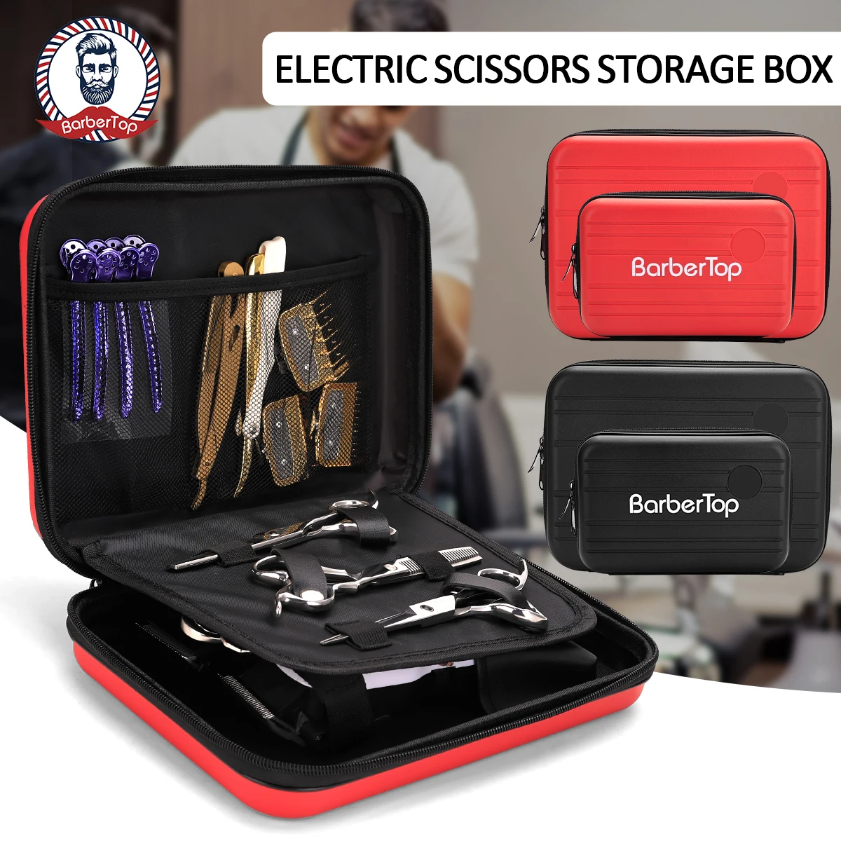 

Водонепроницаемый чехол для парикмахерских ножниц, противоударный, устойчивый к ударам, ящик для инструментов для триммера, недеформирующий чемодан для укладки для салона