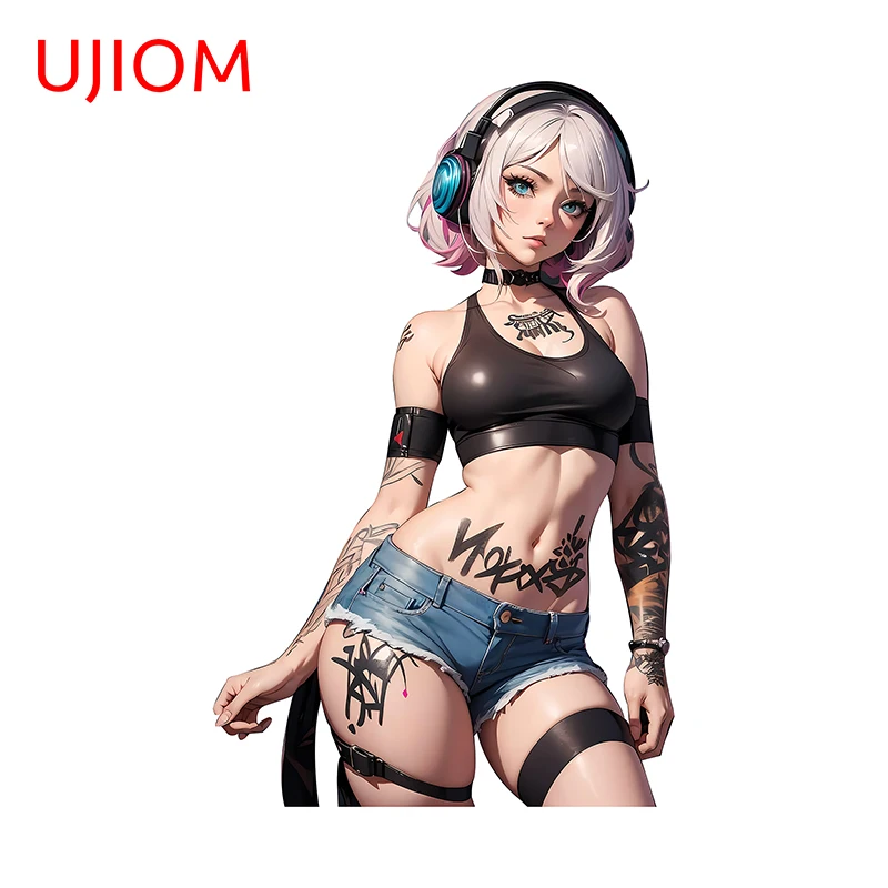 UJIOM Sexy Tattoo Girl Wall Sticker Lovely Fashion Creative Personality Exquisite Graphics Decal Sofa Wallpaper Home Decor
