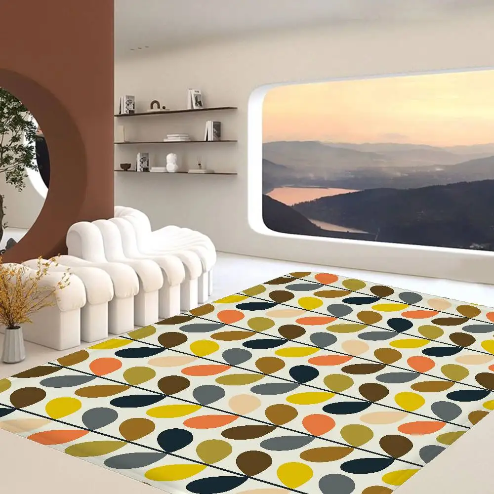 Orla Kiely Leaf Flower Cartoon Room Mats Retro Multiple Choice Living Room Kitchen Rug Non-Slip Welcome Rug