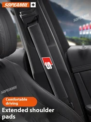 Audi S Line S3 S4 S5 S6 S7 S8 SQ5 SQ7 RS3 RS4 RS5 RS6 RS7 Car Safety Belt Cover Suede Seat belts shoulder protector shoulder pad