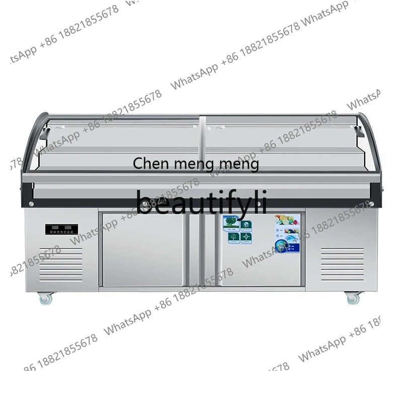 Refrigerated Display Cabinet for Cold Dishes, Seafood, Fruit, Commercial Fresh-Keeping, and Ordering Cabinet