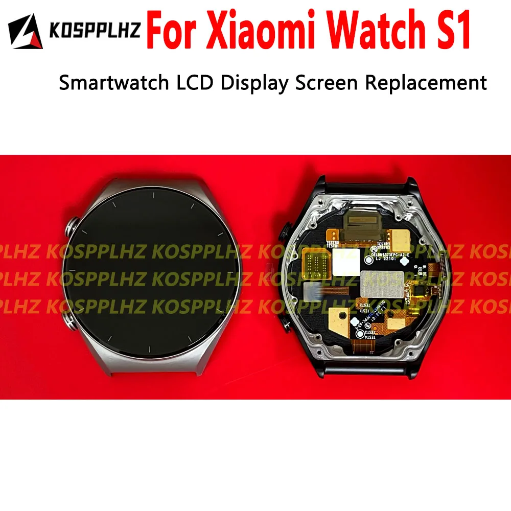 Для Xiaomi Mi Watch S1 ЖК-дисплей с цифровым преобразователем сенсорного экрана в сборе 1,43-дюймовый дисплей с рамкой для Xiaomi Watch S1 Smartwatch LCD