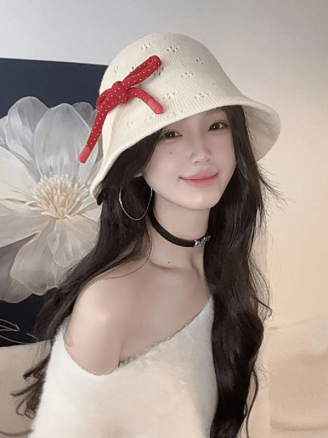 chapeu-de-sol-vintage-com-estampa-de-poa-e-laco-aba-larga-respiravel-protecao-solar-estilo-retro-para-mulheres