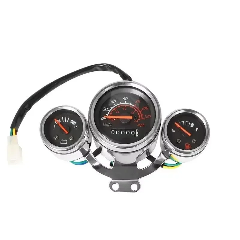 

Motorcycle Instrument Digital Tachometer Speedometer Odometer Meter Motorbike Voltmeter Fuel Gauge Kit Fits For Universal