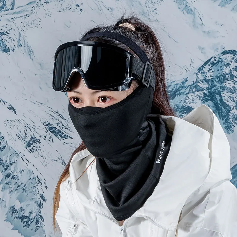 WEST BIKING Men Women Cycling Face Mask Winter Running Skiing Tactical Mask for Bicycle Motorcycle Balaclava Warm Sports Scarf