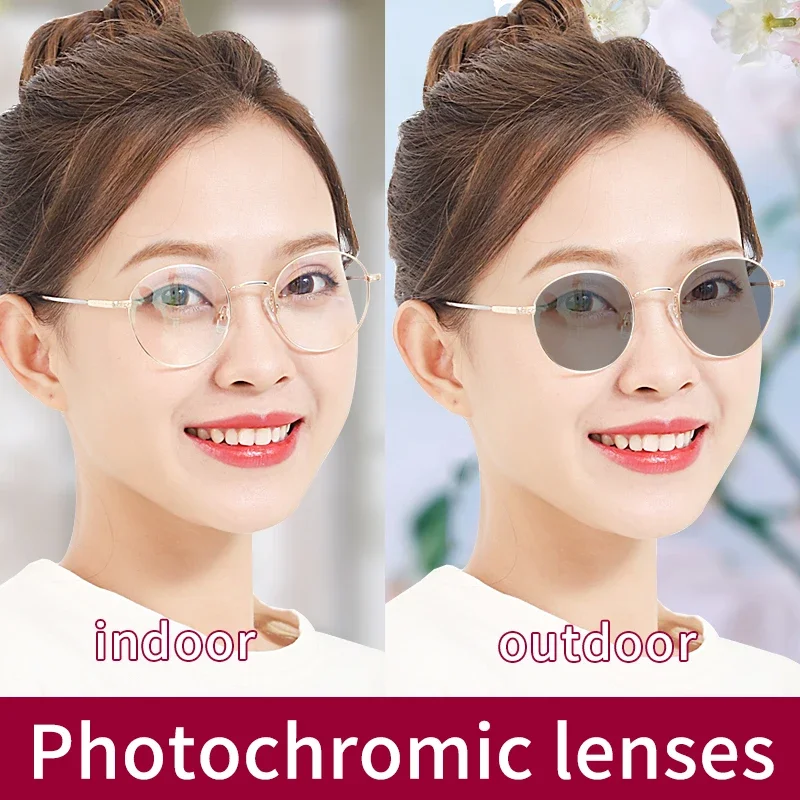 Photochromic Reading Glasses, Anti UV Sun Readers Presbyopia Eyeglasses,Anti Scratch Tinted Eyeglass for Women Diopters To +4.0