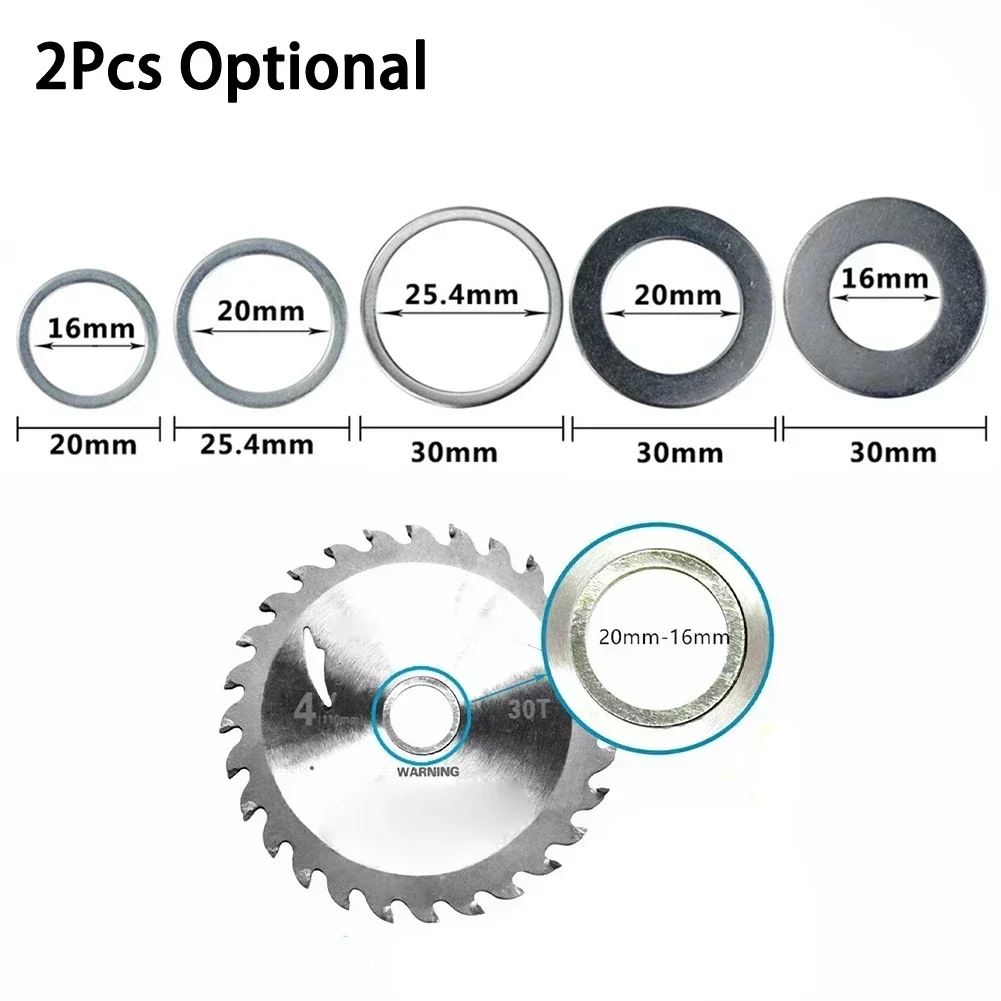 2pcs Circular Saw Ring Conversion Ring Reducing Rings For Cutting Disc Cutting Washer Circular Saw Ring Woodworking Tools