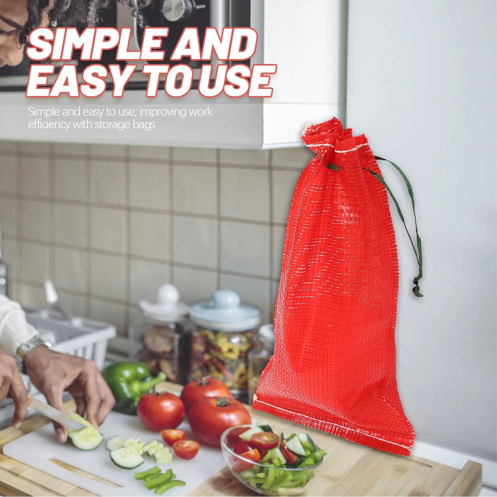 25Pcs Kantong Jaring Kemasan P - Produce Bag Reusable Mesh ulasan dan harga