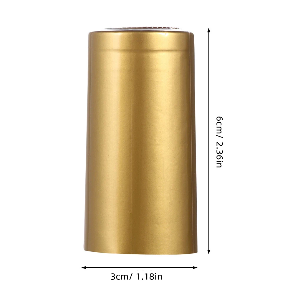 

200 pcs Bottle Shrink Caps Heat Sealing Wrap PVC Excellent Seal Reliable Practical Function Shop Home
