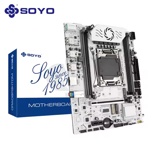 SOYO World Premiere X99 Gaming Motherboard SupSports Xeon E5 Series CPU Dual Channel DDR4 M.2 NVME PCIE3.0 SATA for Desktop Host