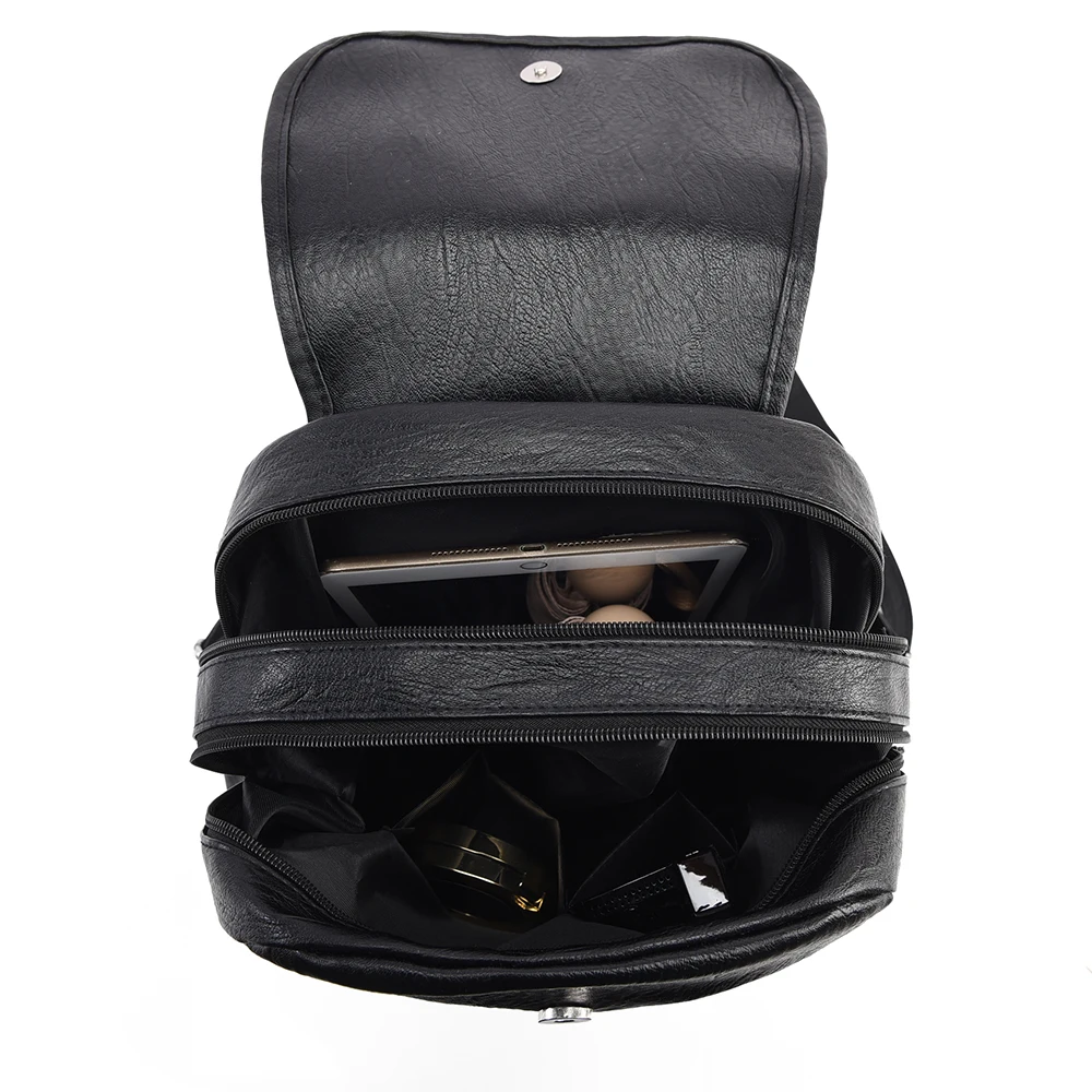 

Women Large Capacity Backpack Purses High Quality Leather Female Vintage Bag School Bags Travel Bagpack Ladies Bookbag Rucksack