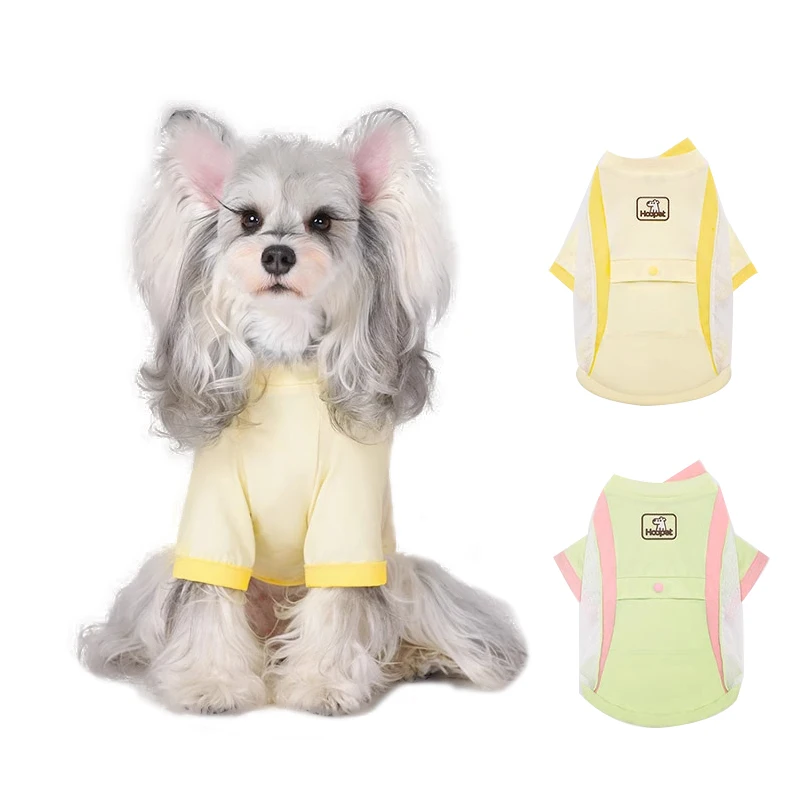 

Puppy Clothes Summer Sunscreen Shirt Cool Clothes Vest Breathable T Shirt For Bichon Teddy Chihuahua Cool Pet Clothes